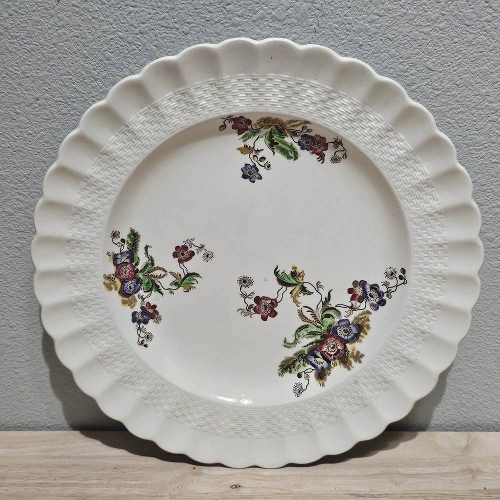 Vintage Spode Copeland Wicker Lane Basket Weave Dinner Plate 10.5" Fine China
